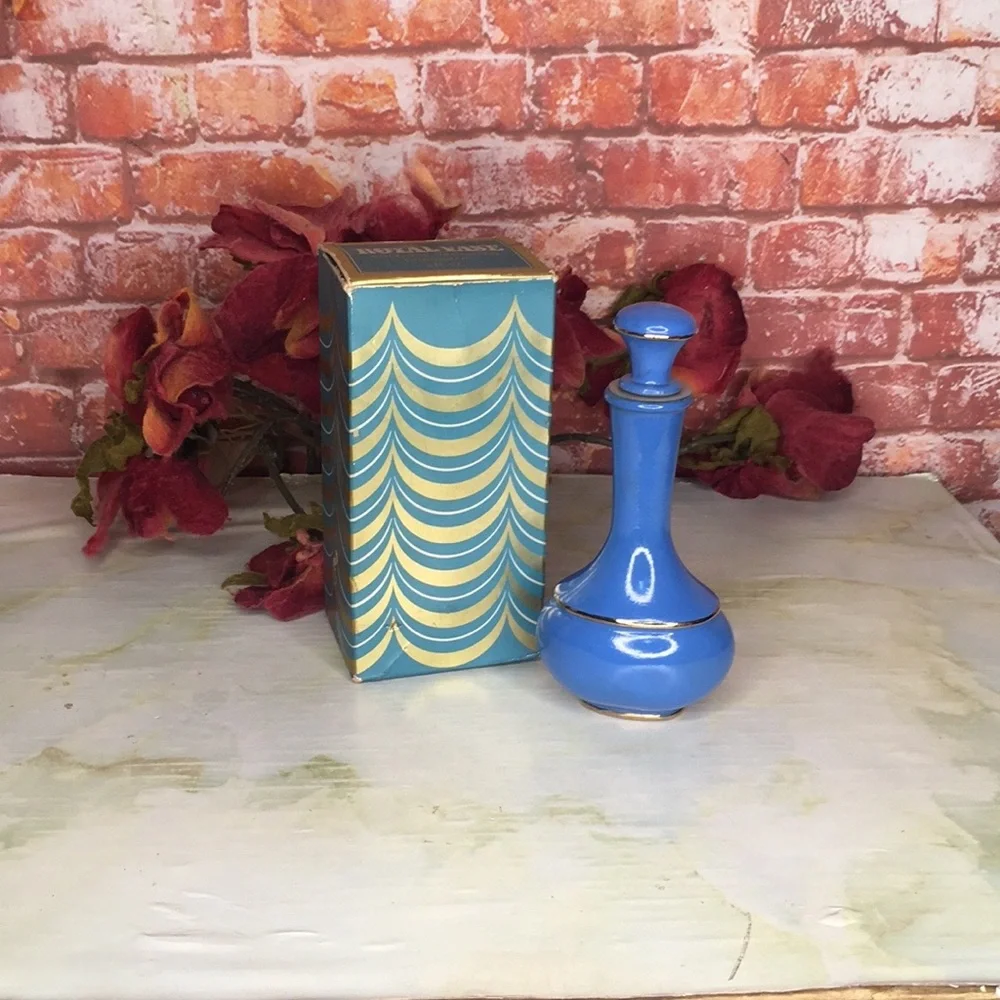 Vintage 70s Avon Blue Royal Vase Perfume Decanter